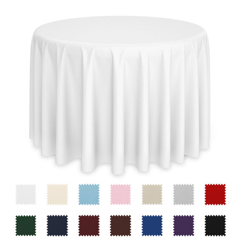 Round 10pk Polyester Fabric Tablecloths